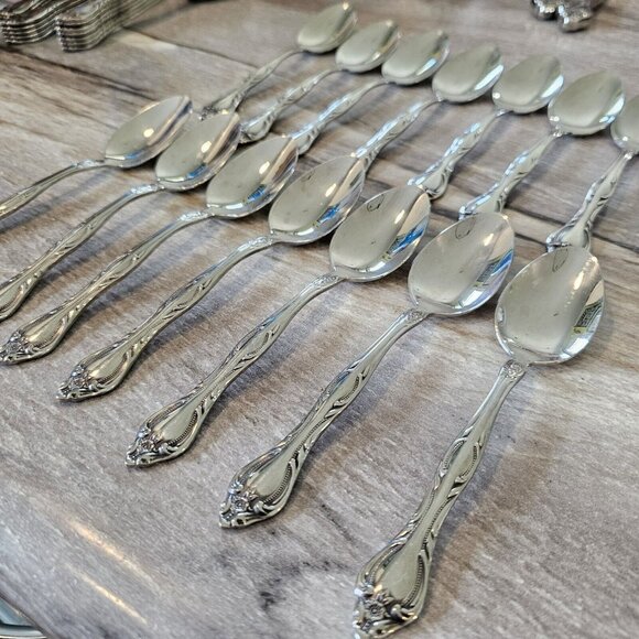 36 Pc Lot Of Vintage Royal Baroque‎ Stainless Imperial USA Flatware Spoons Forks - Picture 9 of 13